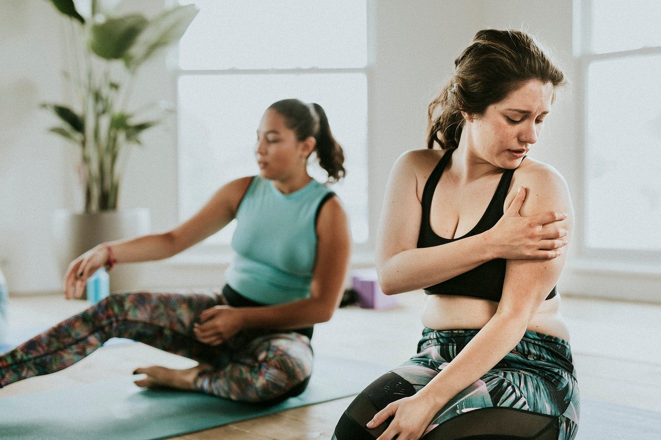 female in yoga pose